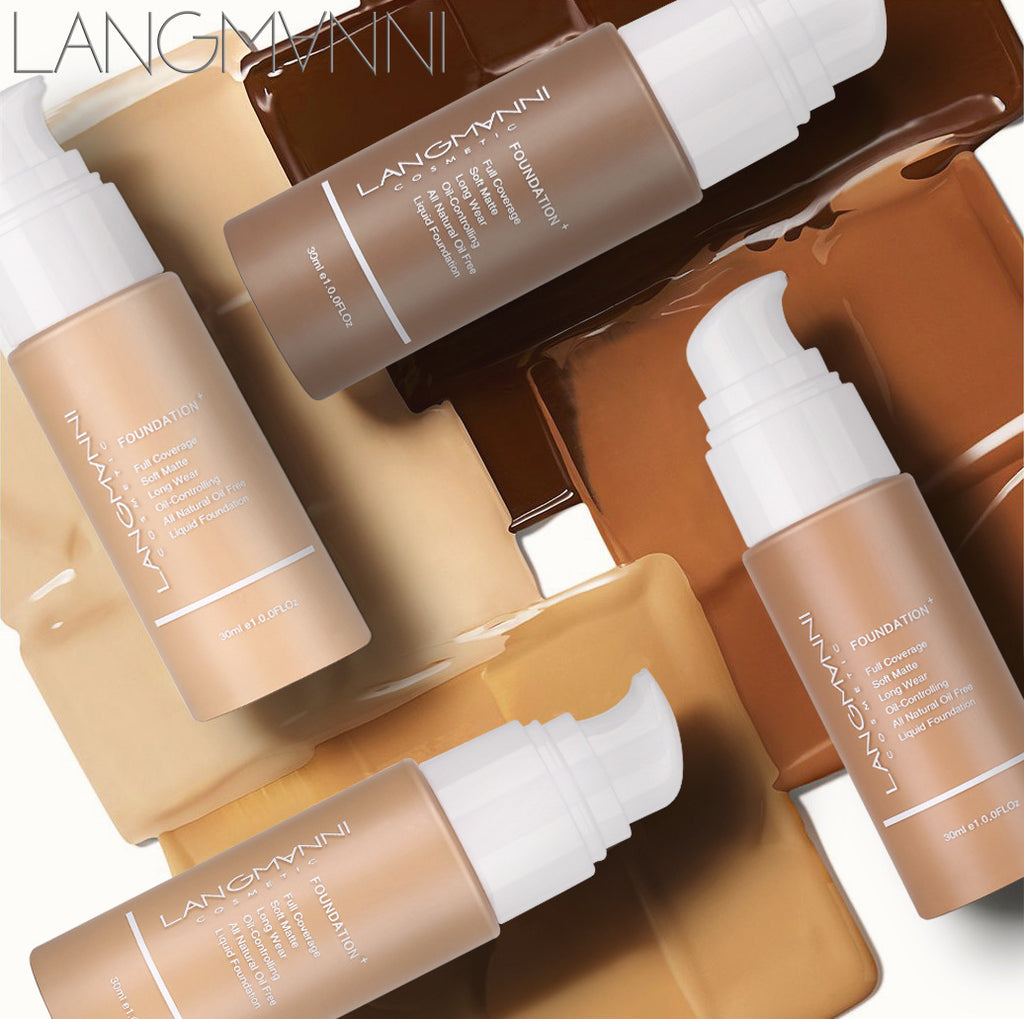 Langmanni Cross-border Makeup Liquid Foundation Matte Oil Control Concealer Foundation European And American Makeup Amazon Exclusively