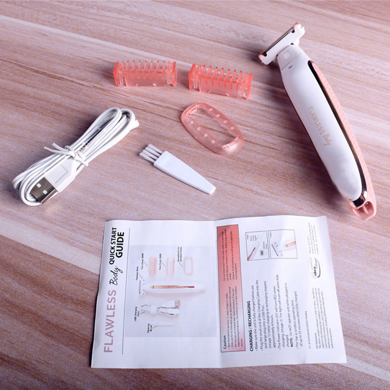 Multifunctional Ladies Hair Shaver USB Electric Hair Removal Device