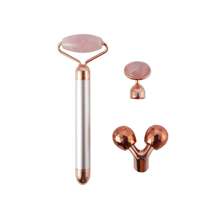 Electric Facial Roller Massager Three-in-one Jade Roller Set