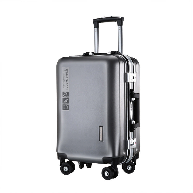 Manufacturer Wholesale Shark Kangaroo Trolley Case Korean Version Aluminum Frame Suitcase Men's And Women's Password Box Internet Celebrity Universal Wheel Suitcase