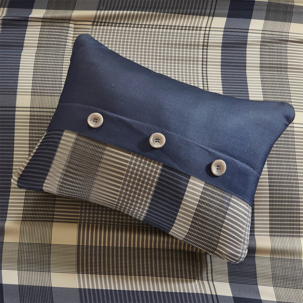 Full Plaid Comforter Set with Bed Sheets