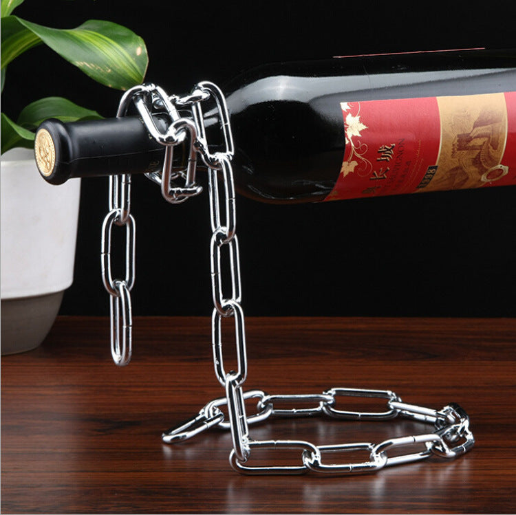 Creative Suspension Iron Chain Wine Rack