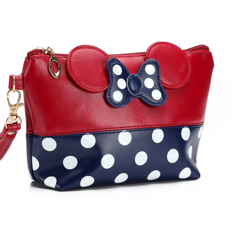 Travel Cosmetic Bag Cartoon Butterfly Cosmetic Case Zipper Hand-held Makeup Handbag Organizer Storage Bag Cosmetic Bag Pouch