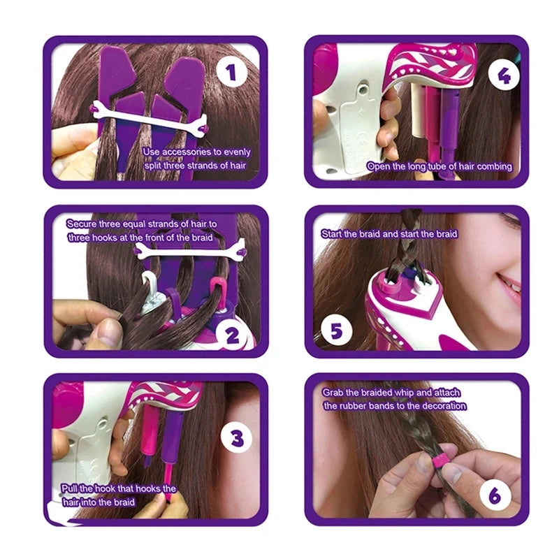 Girl Automatic Hair Braider Electric DIY Hair Weave Machine Twist Knitting Roll Twisted Braiding Hair Styling Tools Girl Gift|Beauty &amp;amp;amp;amp;amp;amp;amp;amp;amp; Fashion Toys|