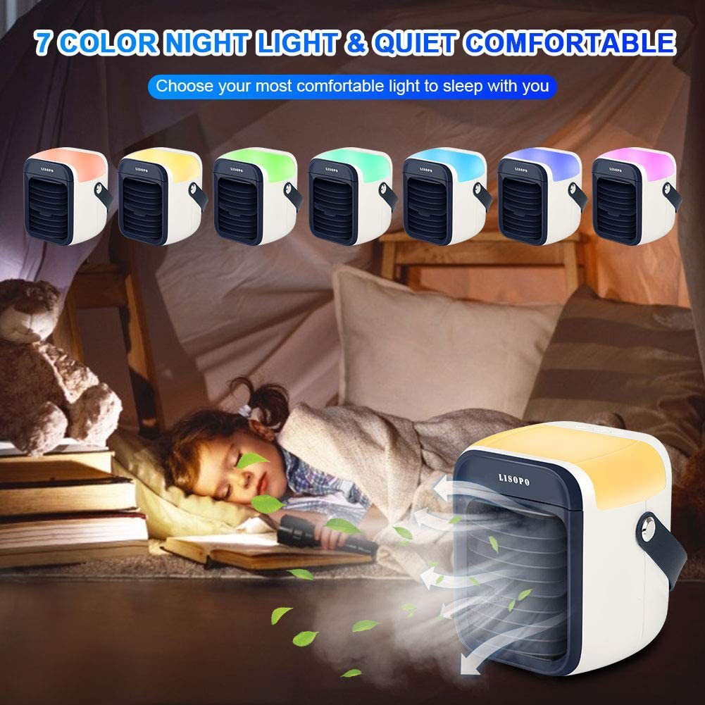 Portable Air Conditioner Rechargeable Evaporative Air Cooler Personal Space Air Purifier