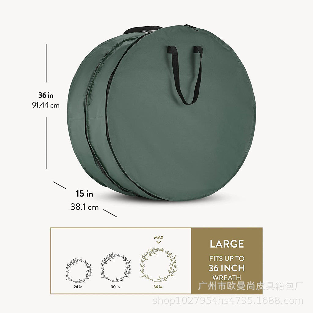 Foreign Trade Direct Supply Double Premium Christmas Wreath Storage Bag Compartment Organizer Christmas Wreath Jewelry Storage Bag