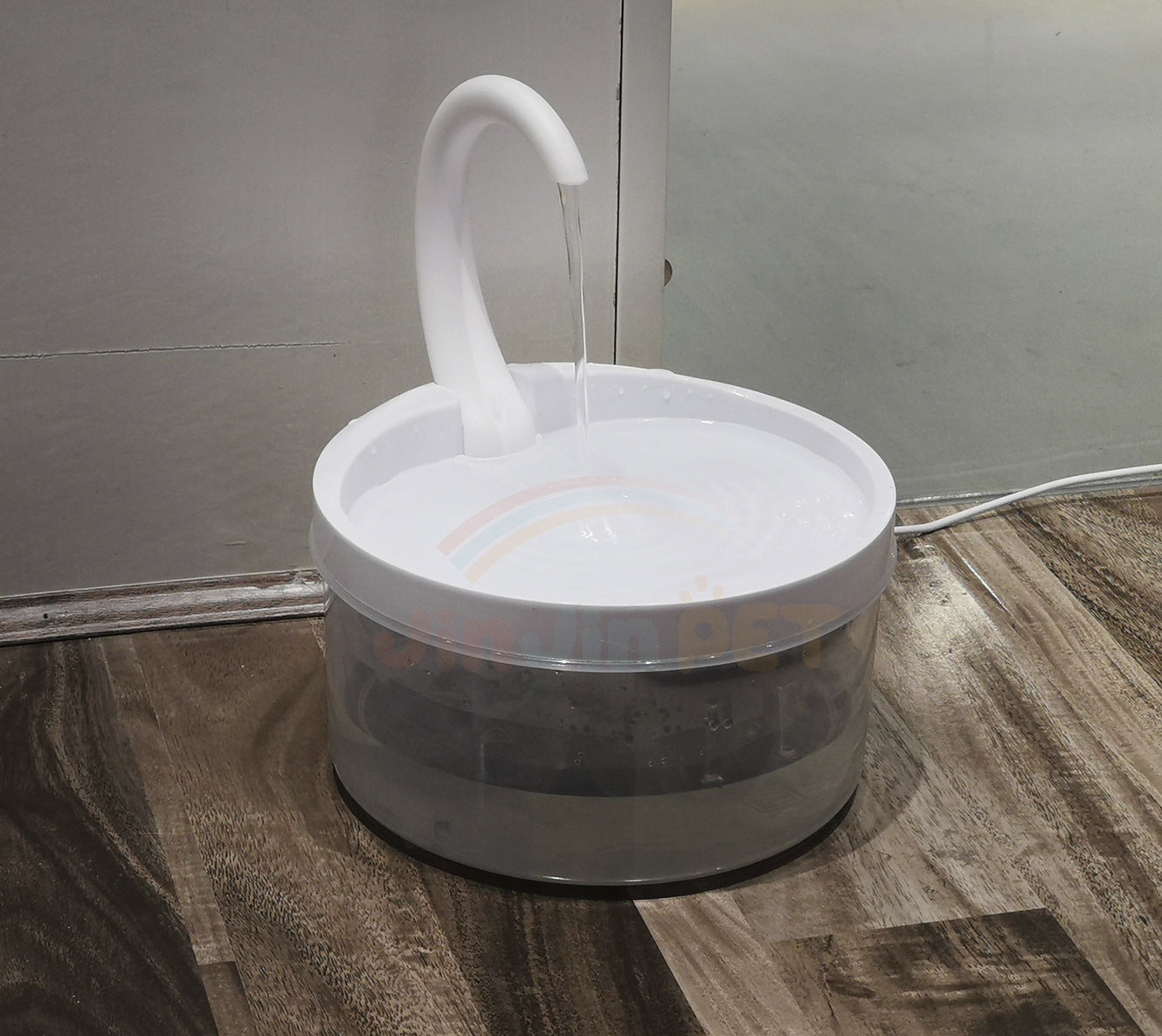 Pet Water Dispenser Fawn Swan Round Water Dispenser Automatic Activated Carbon Filter Standard Led Version Water Shortage Power