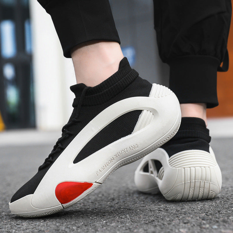 Socks And Shoes Wholesale Mesh Fin Comfortable Thick-Soled Casual Dad Shoes Summer New Lightweight Personalized Balanced Men's Shoes