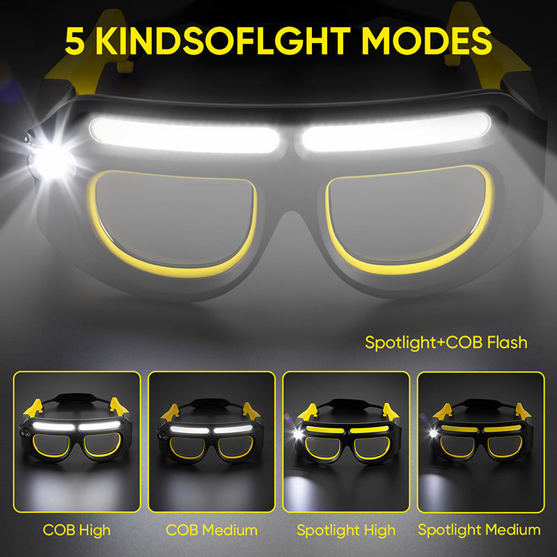 New Model High-Intensity Smart Headlamp Outdoor Multi-Functional Night Fishing Light Cycling Light USB Rechargeable Lighting Lamp