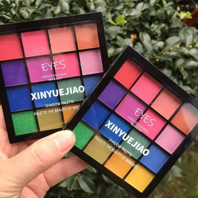 Stage Makeup Eye Shadow 16 Color Eye Shadow Plate Festival Activity Performance Children's Performance Cosmetics Eye Shadow Plate Genuine