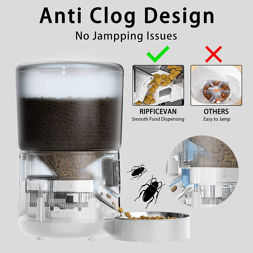 Pet Feeder Automatic 4L Remote Graffiti APP Timing Quantitative Cat And Dog Supplies WIFI Intelligent Feeding Machine