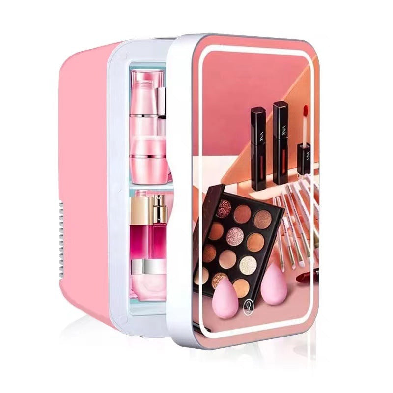 Annan Car Refrigerator 8L Mirror Beauty Refrigerator Cosmetic Mask Perfume 110v Refrigerated Mini Refrigerator
