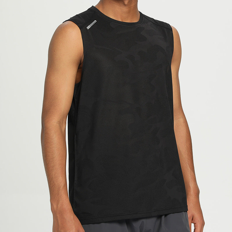 Vest Men's Loose Sports Sleeveless Summer Running Quick-drying Men's T-shirt Fitness Clothes Basketball Sweat-absorbing Training Clothes
