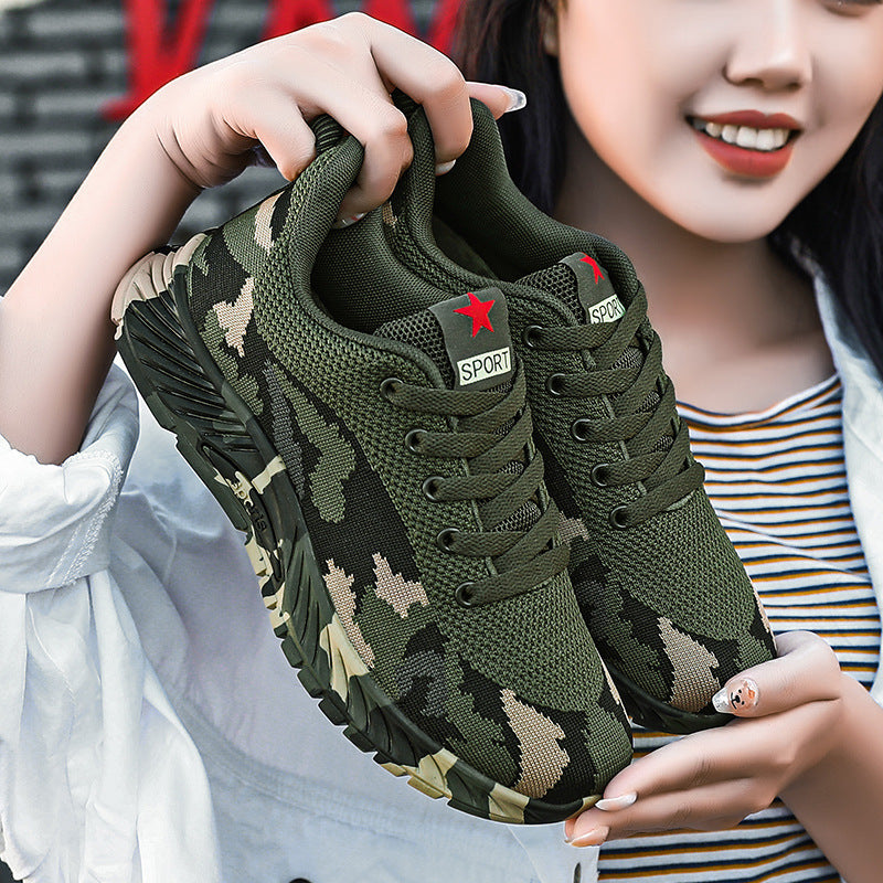 Camouflage Shoes, Outdoor Mountaineering Student Military Training Liberation Shoes, Construction Site Spring And Summer Men's Training Shoes, Labor Protection Shoes, Hiking Shoes