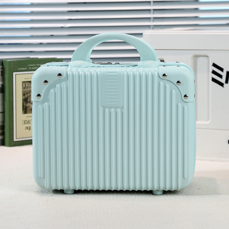Mint Green Suitcase 14inch Luggage Women's Fashion Cosmetic Case Small 16 Travel Password Box Souvenir Box