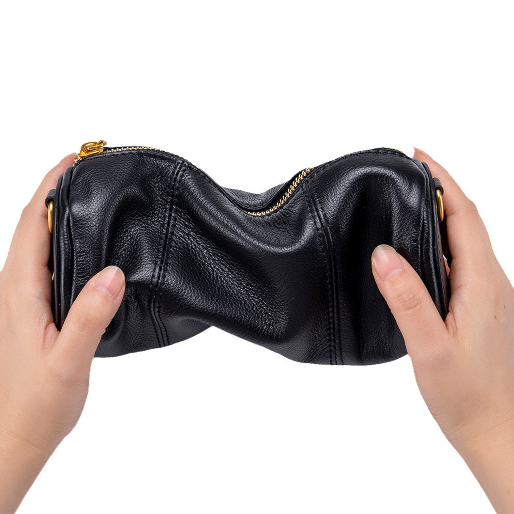 New Retro First Layer Cowhide Shoulder Bag