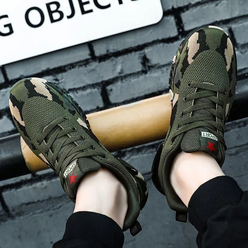 Camouflage Shoes, Outdoor Mountaineering Student Military Training Liberation Shoes, Construction Site Spring And Summer Men's Training Shoes, Labor Protection Shoes, Hiking Shoes