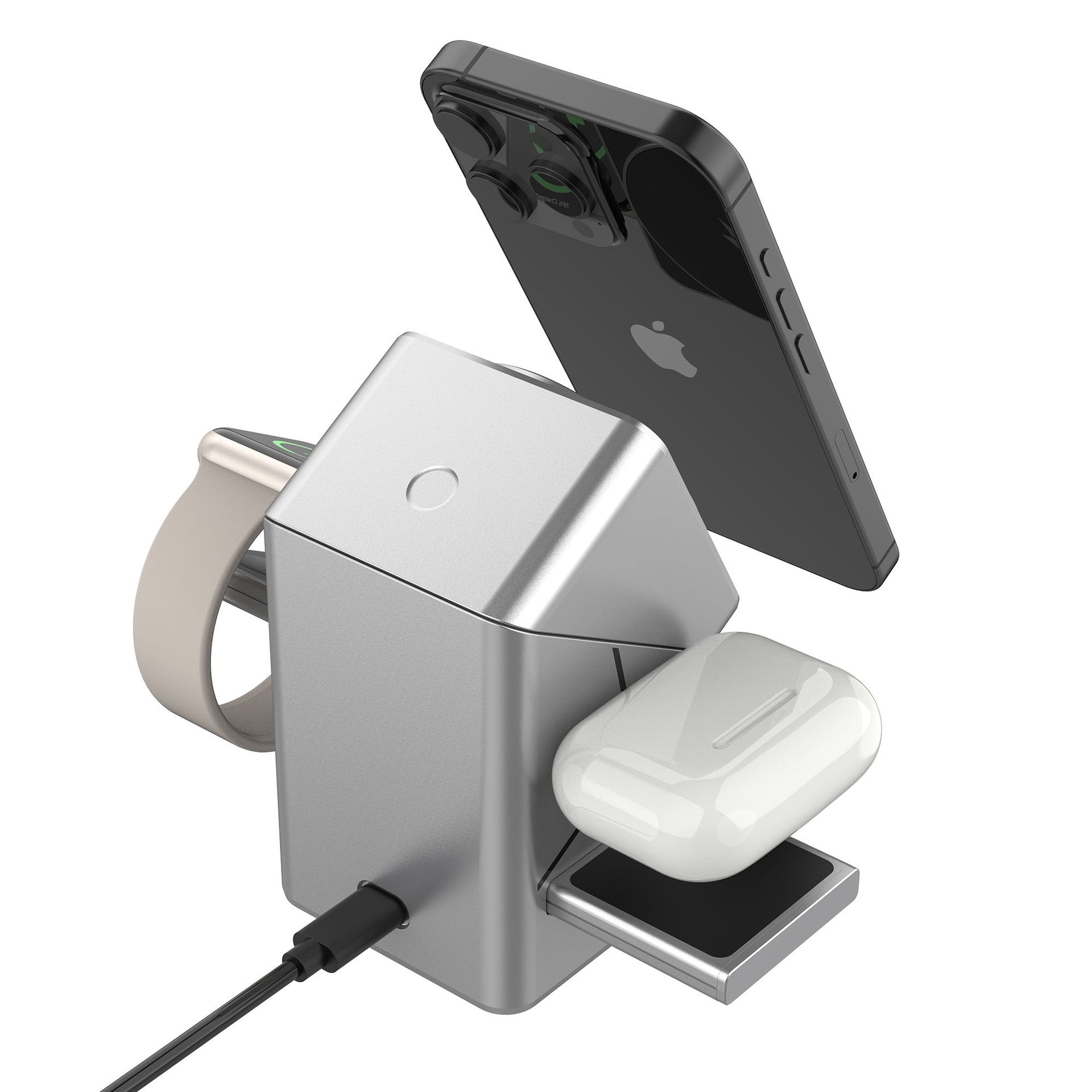 Xw10 Rubik's Cube Self-Spinning Wireless Charger Strong Magnetic 15W Fast Charging Three-In-One New Desktop Wireless Charger Cross-Border