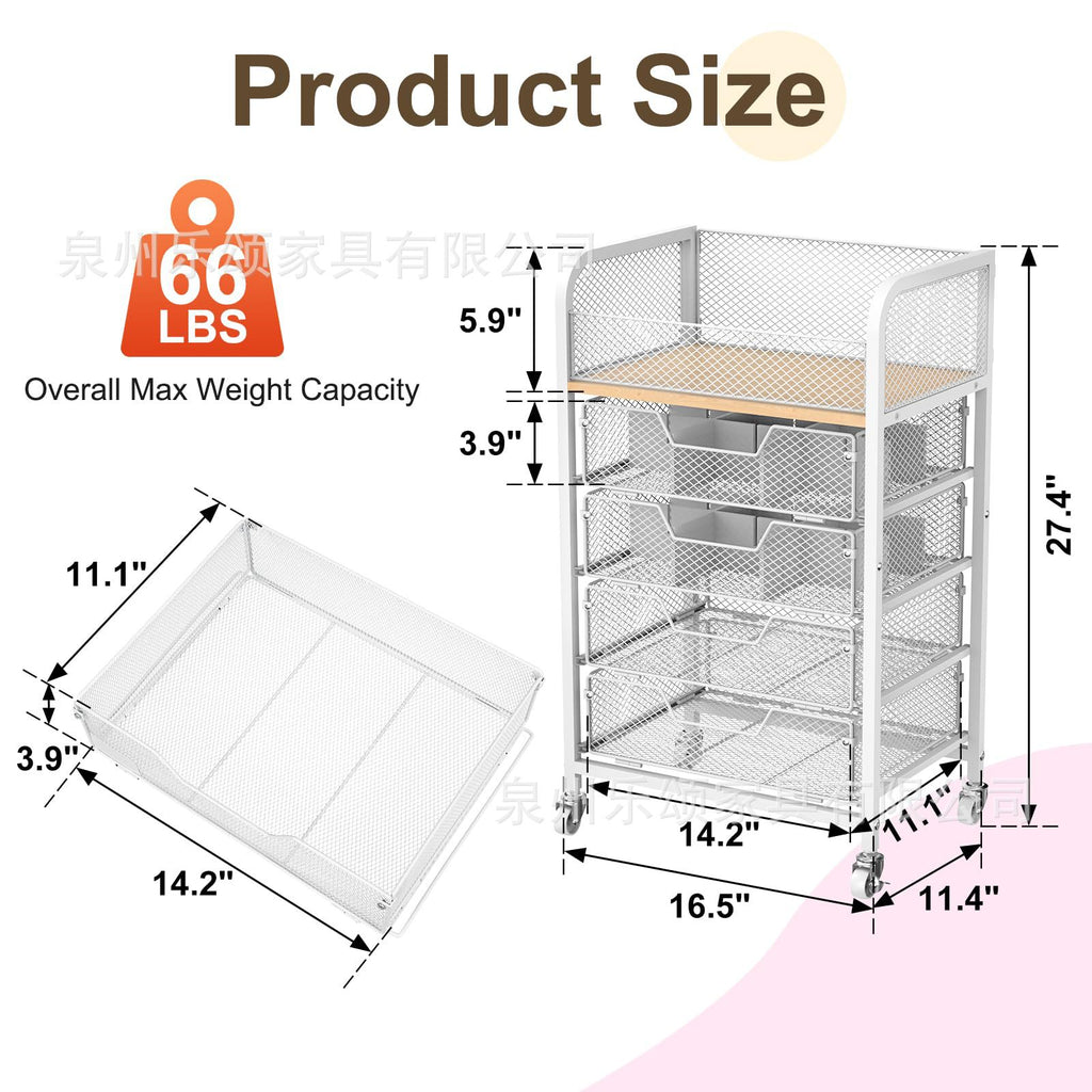 Cosmetic Cart Storage Rack Cosmetic Storage Box Multi-Layer Cosmetic Cabinet Movable Storage For Toiletries