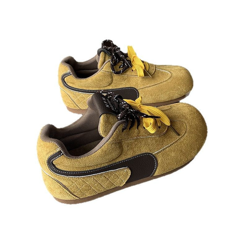Ins Korean Style New Forrest Gump Shoes Women's 2025 Spring Sports Running Casual Shoes For Students Thick Sole German Training Shoes