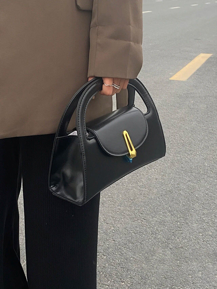 High-end Bag Women's Summer 2022 New Texture Niche Design All-match Summer Crossbody Women's Black Handbag