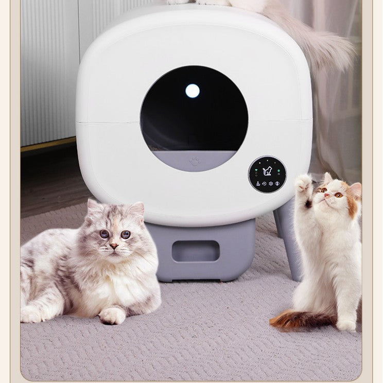 New Smart Cat Litter Box Closed Cat Toilet Large Capacity Mobile Phone Remote One-button Shovel Shit Automatic Cat Litter Box