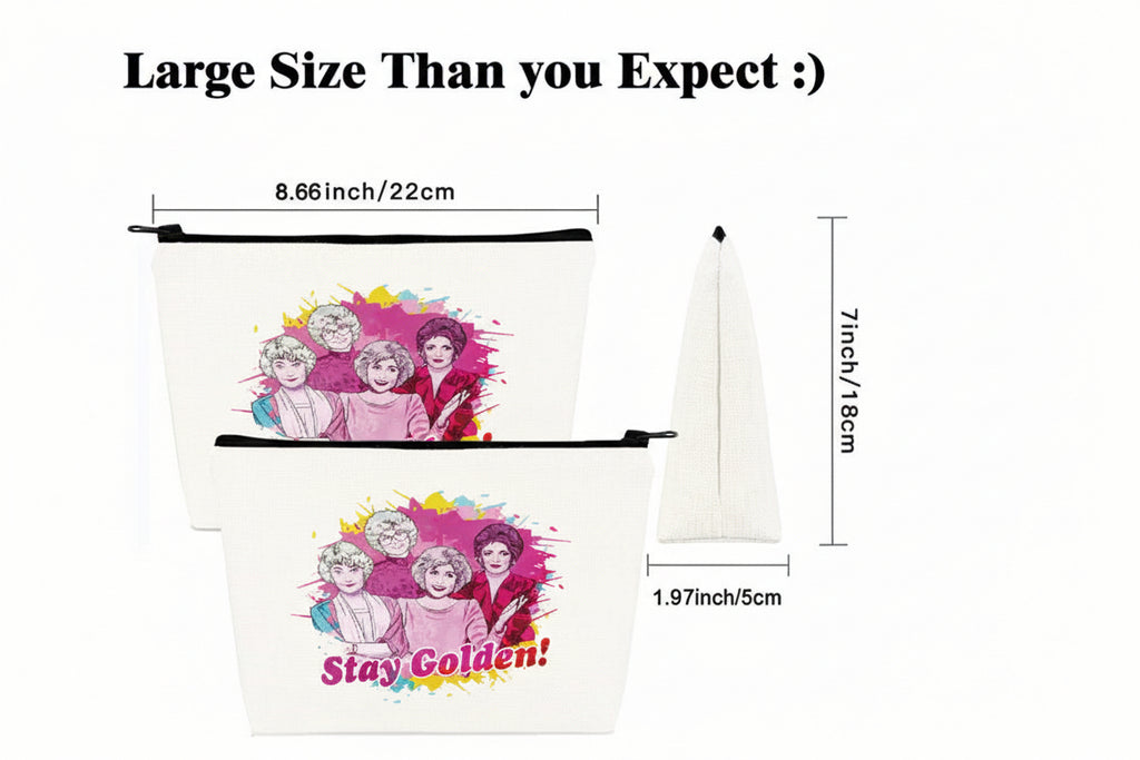Beautiful Printed Cosmetic Bag, Travel Essential Lightweight Makeup Organizer, Multi-functional Coin Wallet