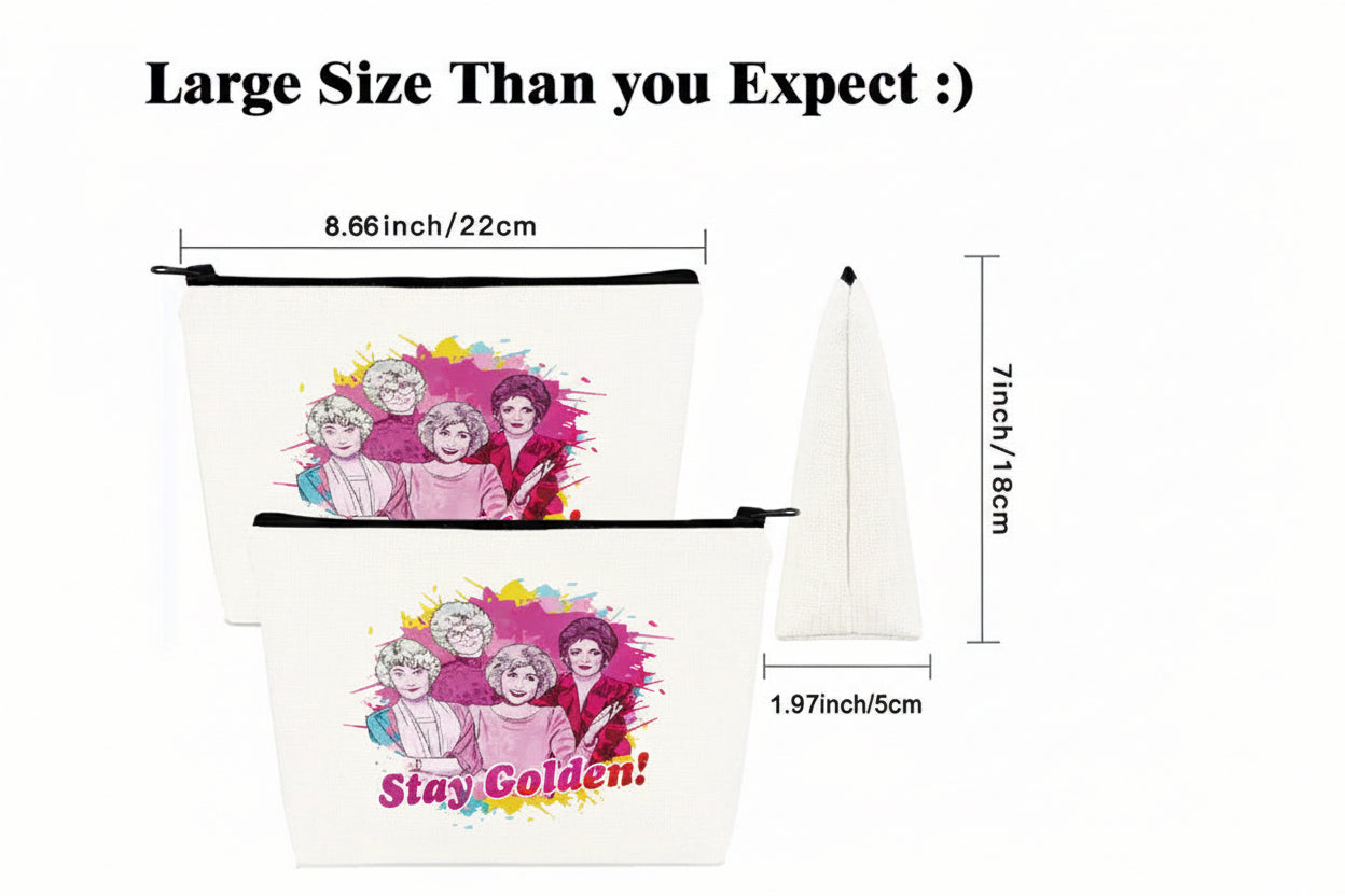 Beautiful Printed Cosmetic Bag, Travel Essential Lightweight Makeup Organizer, Multi-functional Coin Wallet