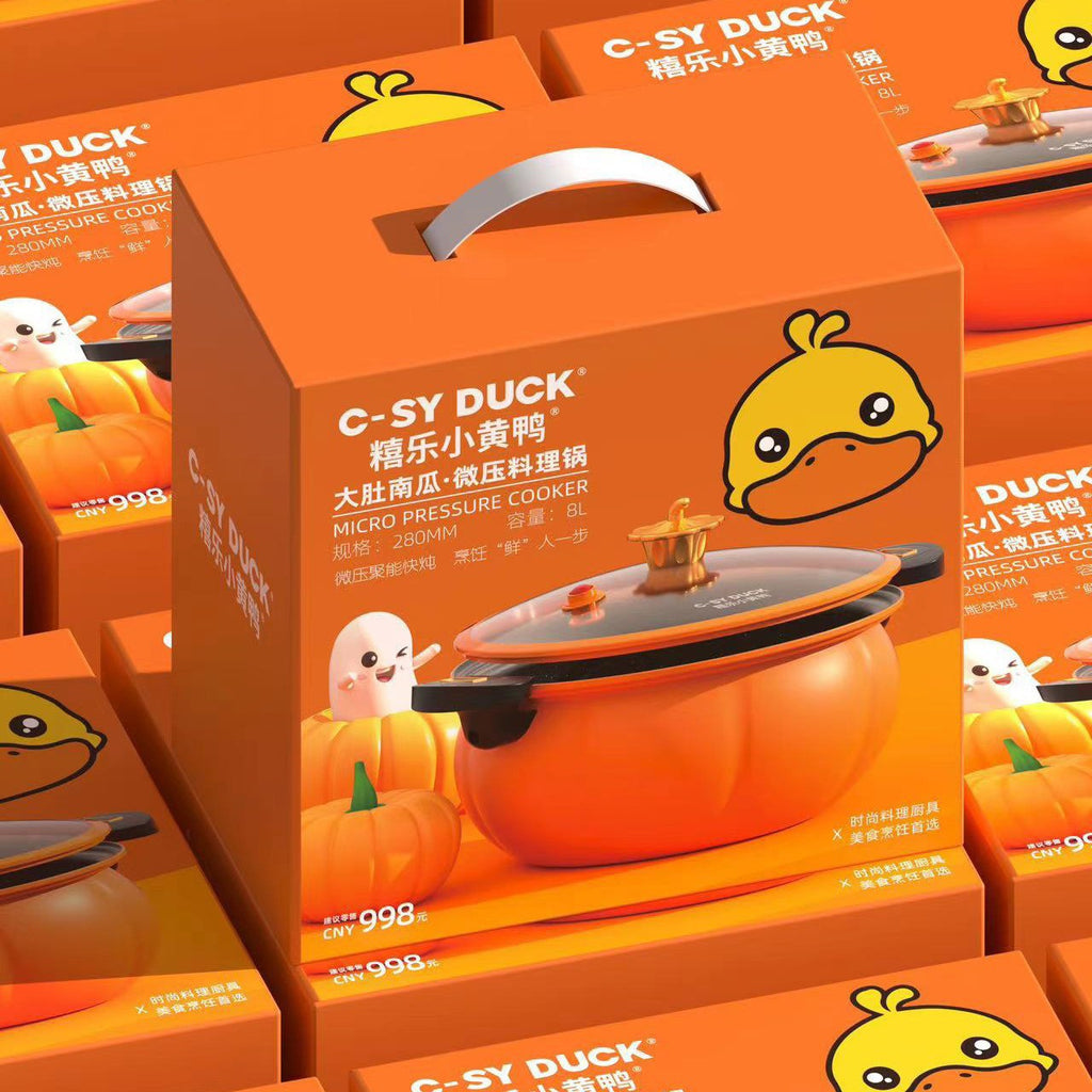 Household Small Yellow Duck Pumpkin Pot Micro Pressure Pot Braised Cooking Multi-function Pot Induction Cooker Universal Gift Soup Pot Stew Pot