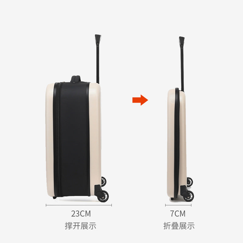 New Folding Trolley Case 20 Inch 24 Inch Luggage Travel Business Lightweight Foldable Suitcase