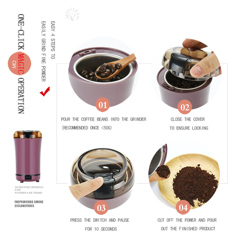 Household Electric Grinder Food Bean Grinder Seasoning Miscellaneous Grains Traditional Chinese Medicine Coffee Grinder Mini Grinder