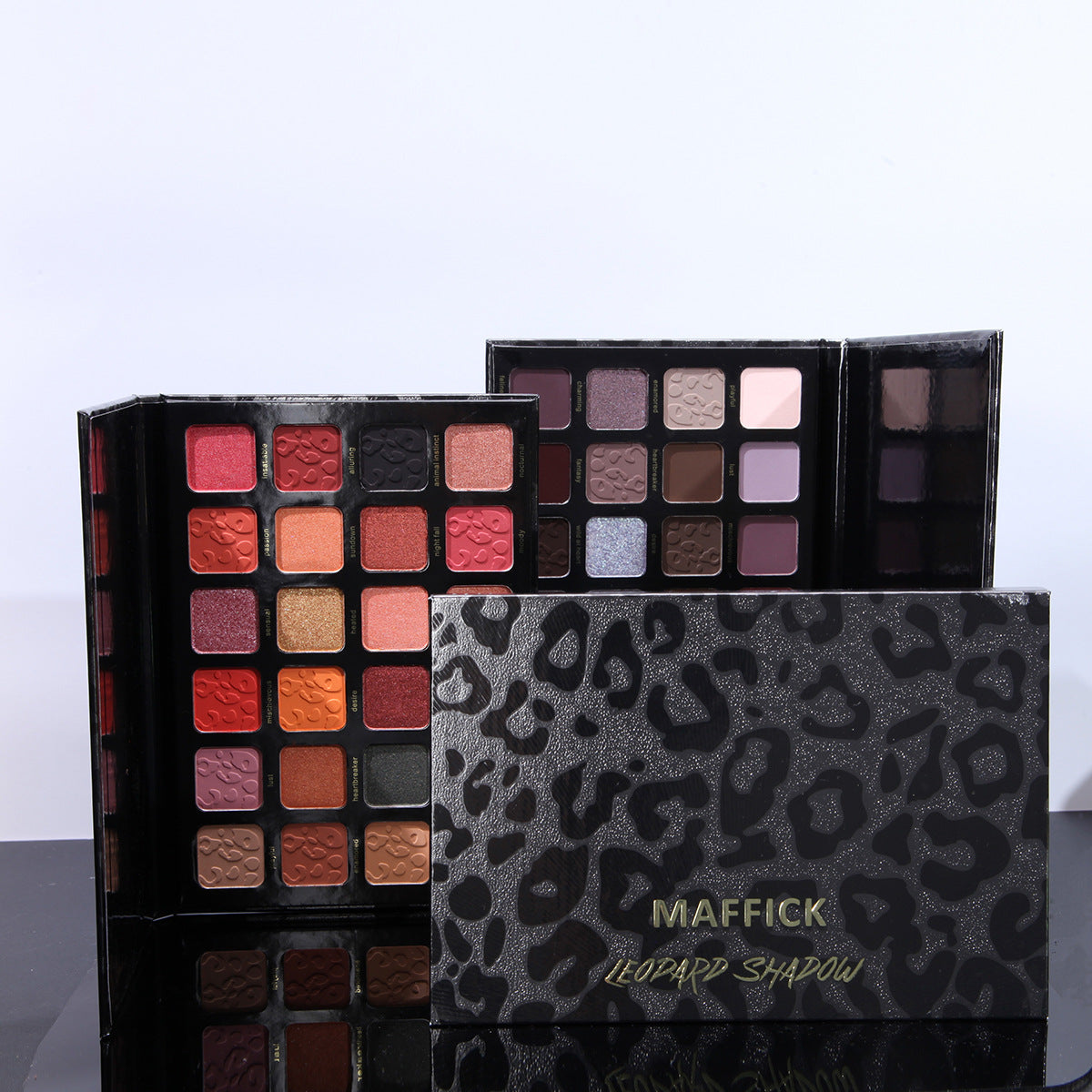 Cross-border Explosions MAFFICK 24 Color Leopard Eye Shadow Palette Chameleon Pearlescent Matte Makeup Effect Lasting Wholesale
