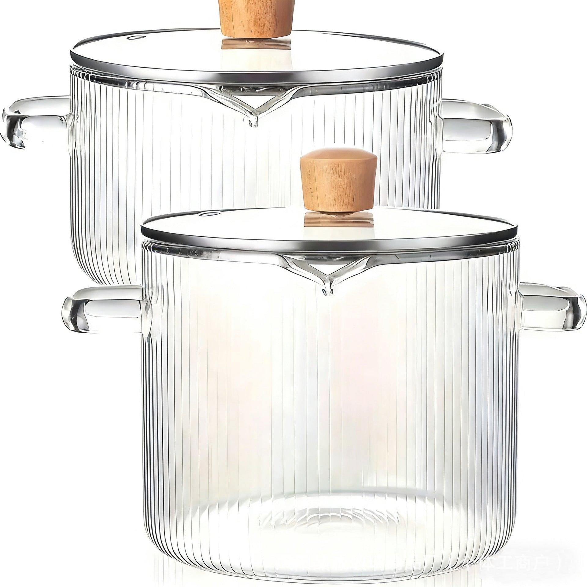 High Borosilicate Glass Pot For Instant Noodles, Household Baby Food Pot, Double-Ear Soup Pot, Suitable For Open Flame Cooking, Red Wine Pot, Cross-Border Popular Pot