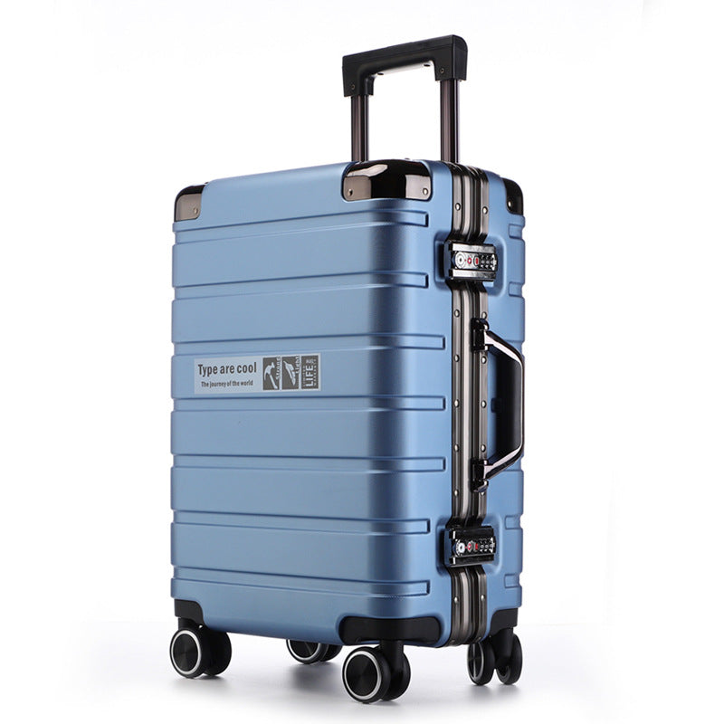 Frosted Durable Luggage Case Aluminum Frame Password Robust Trolley Case 24 Female Male 28 Inch Boarding Leather Large Travel Case 30