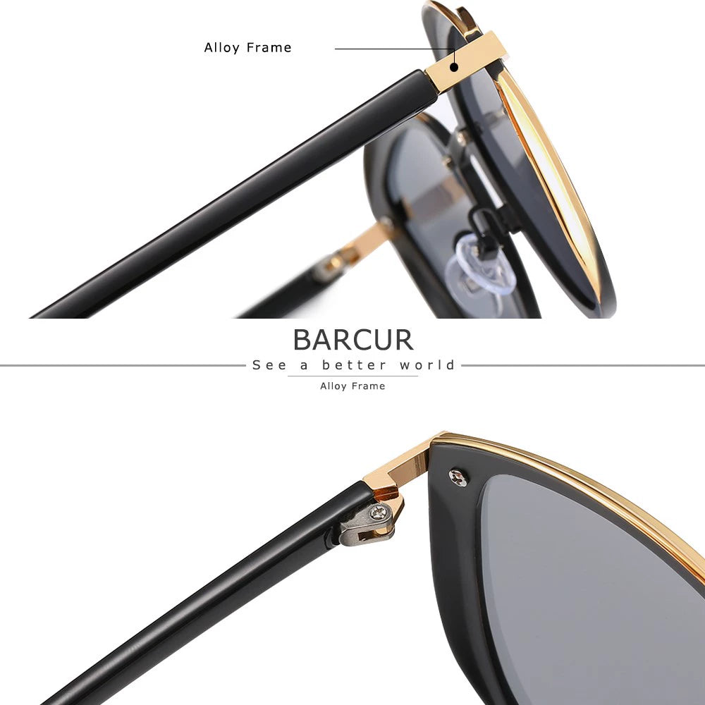 Polarized Women Sunglasses Ladies Round Sun Glasses