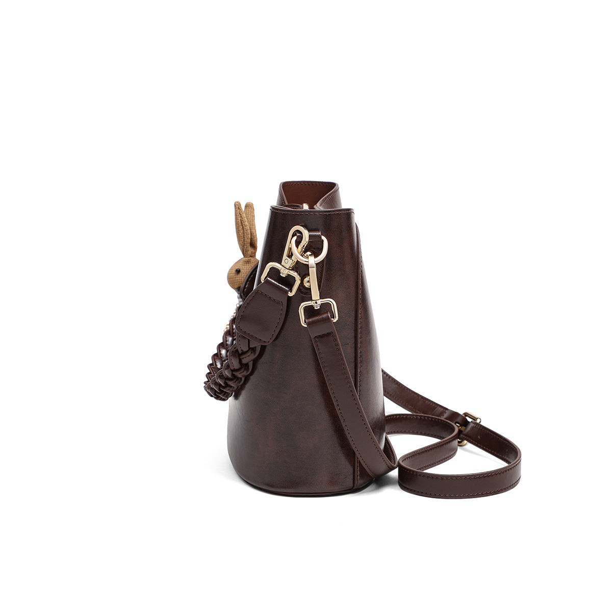 Bag Women's 2025 New High-end Texture Retro Niche Design All-match Crossbody Bag Explosive Portable Bucket Bag