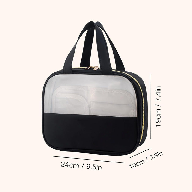Waterproof Cosmetic Bag Large Capacity Travel Organizer With Compartment Skin Care Makeup Brush Box Portable Toiletry Bag