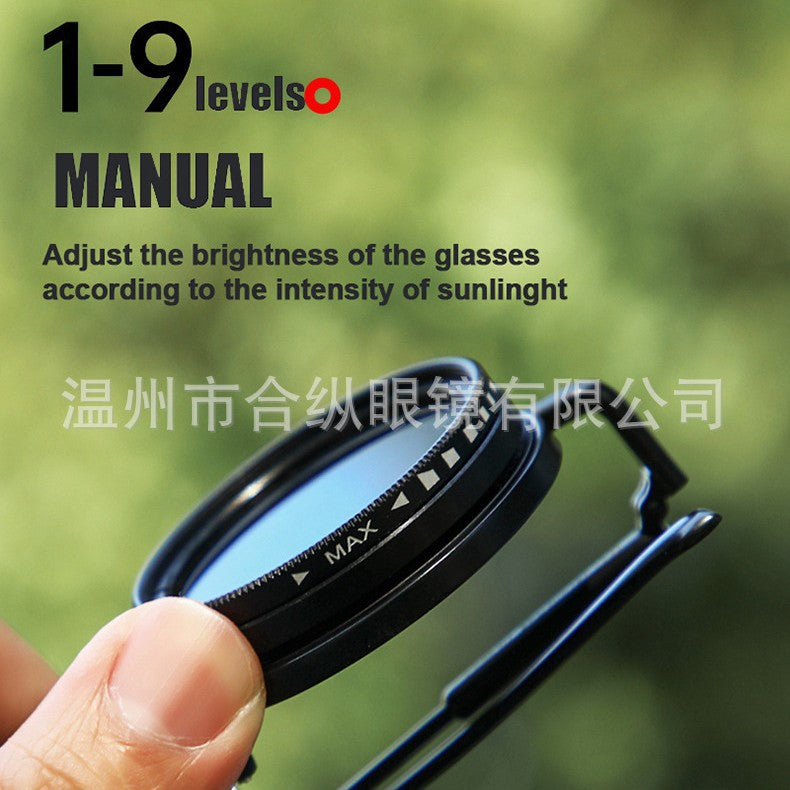Purely Handmade Nd9 Adjustable Light-Reducing Sunglasses For Fishing And Driving, Uv Anti-Ultraviolet Filter, Personalized Polarized Sunglasses