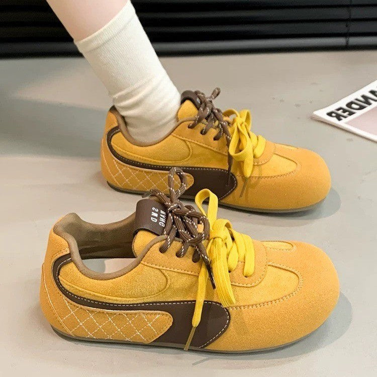 Ins Korean Style New Forrest Gump Shoes Women's 2025 Spring Sports Running Casual Shoes For Students Thick Sole German Training Shoes