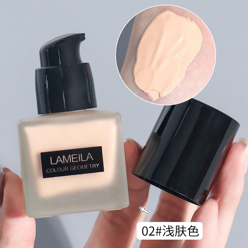 Lamera Small Square Bottle Foundation Liquid Clear Concealer Moisturizing Not Card Powder Natural Service Lasting Not Easy To Take Off Makeup BB Cream