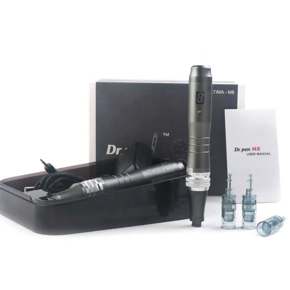 Dr.Pen M8 Small Black Pen Mts Electric Microneedle Device For Acne Removal, Mesoderm Nano Microcrystal Introduction Beauty Device, Portable