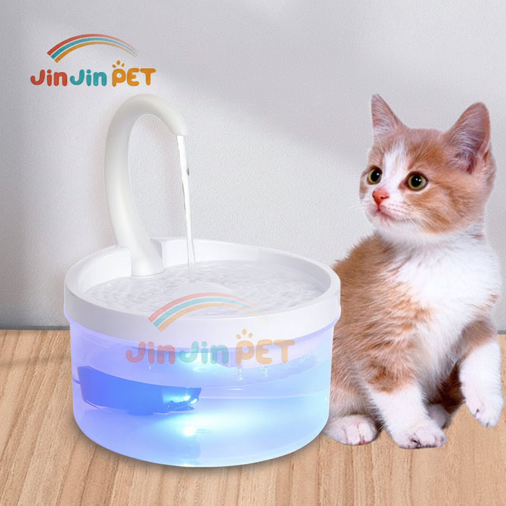 Pet Water Dispenser Fawn Swan Round Water Dispenser Automatic Activated Carbon Filter Standard Led Version Water Shortage Power