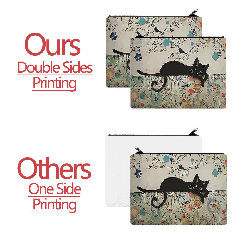 Retro Cat Makeup Bag, Cute Travel Bag, Travel Lightweight Makeup Organizer, Multifunctional Coin Money