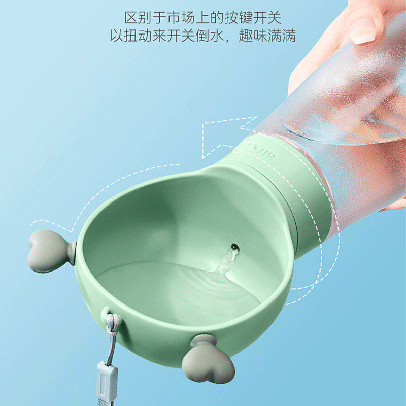 Pet Dog Cat Outdoor Drinking Water Device Going Out Walking Cup Dog Portable Travel Kettle Water Food Integrated Cup