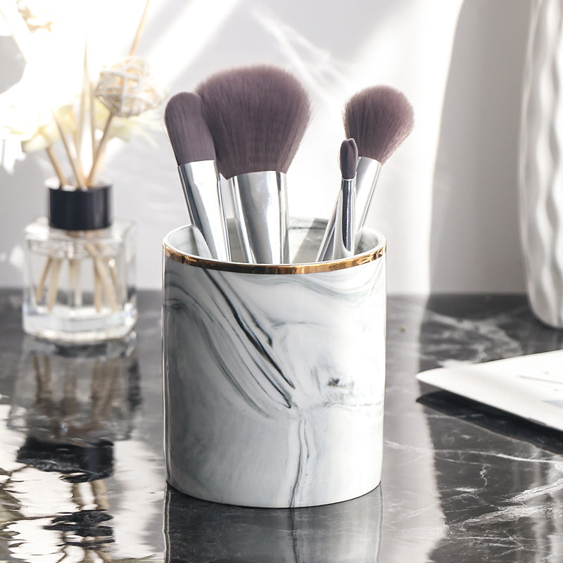 Makeup Brush Storage Tube Desktop Beauty Brush  Storage Box Brush Bucket