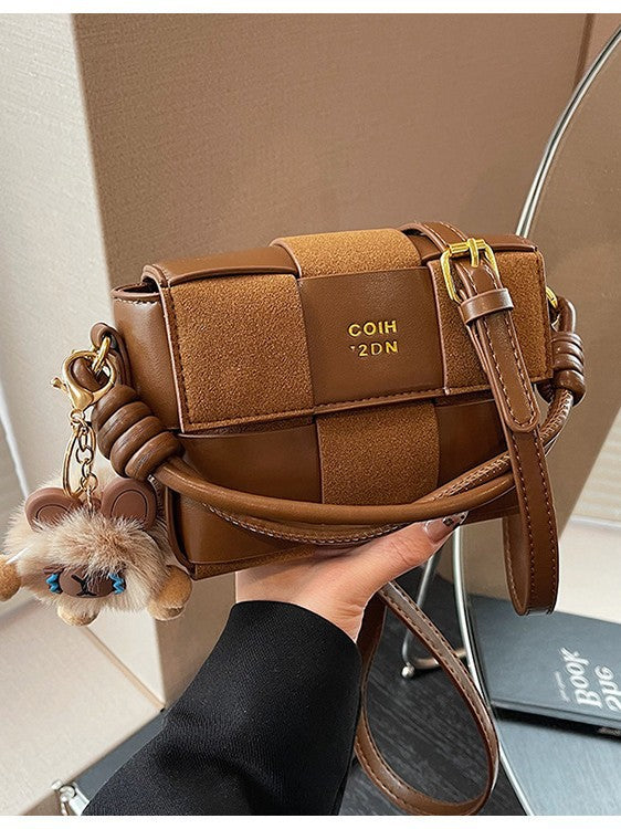 Shoulder Bag High-end Korean Style Lightweight Bag Women's 2024 Super Popular Woven Niche Design Shoulder Bag Crossbody Bag