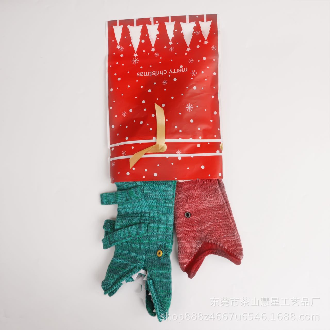 Christmas Knitted Crocodile Socks Cross-border Explosive Animal Funny Socks Including Adults And Children One Size