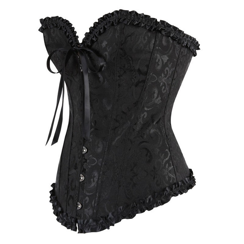Multicolor Large Size Jacquard With Lace European And American Sexy Palace Corset Shapewear Bridal Corset Dress