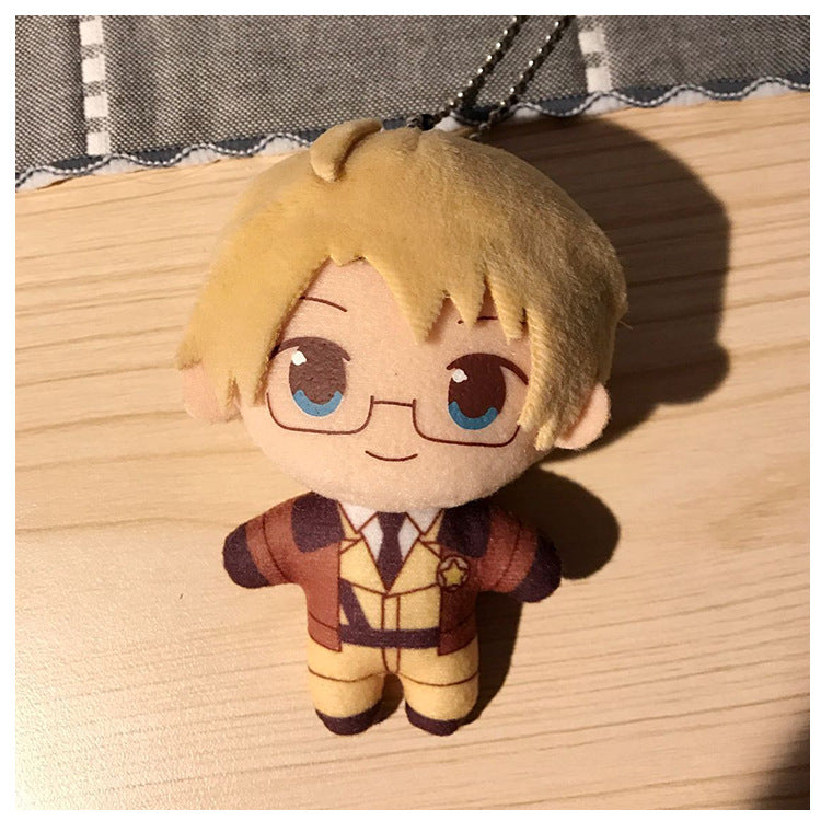 【 】 Hattalia Plush Keychain Arthur Al British Hand-made Pendant Animation Surrounding