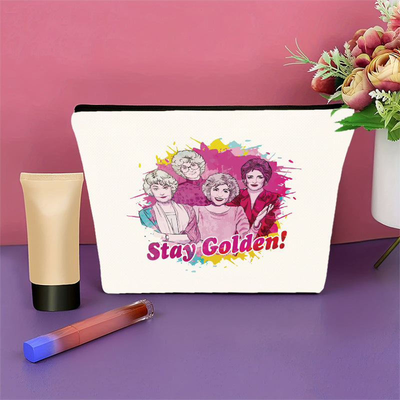 Beautiful Printed Cosmetic Bag, Travel Essential Lightweight Makeup Organizer, Multi-functional Coin Wallet